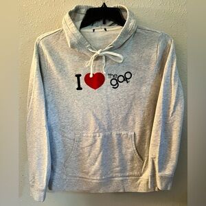 GAP Women’s Gray Hoodie with Red Heart